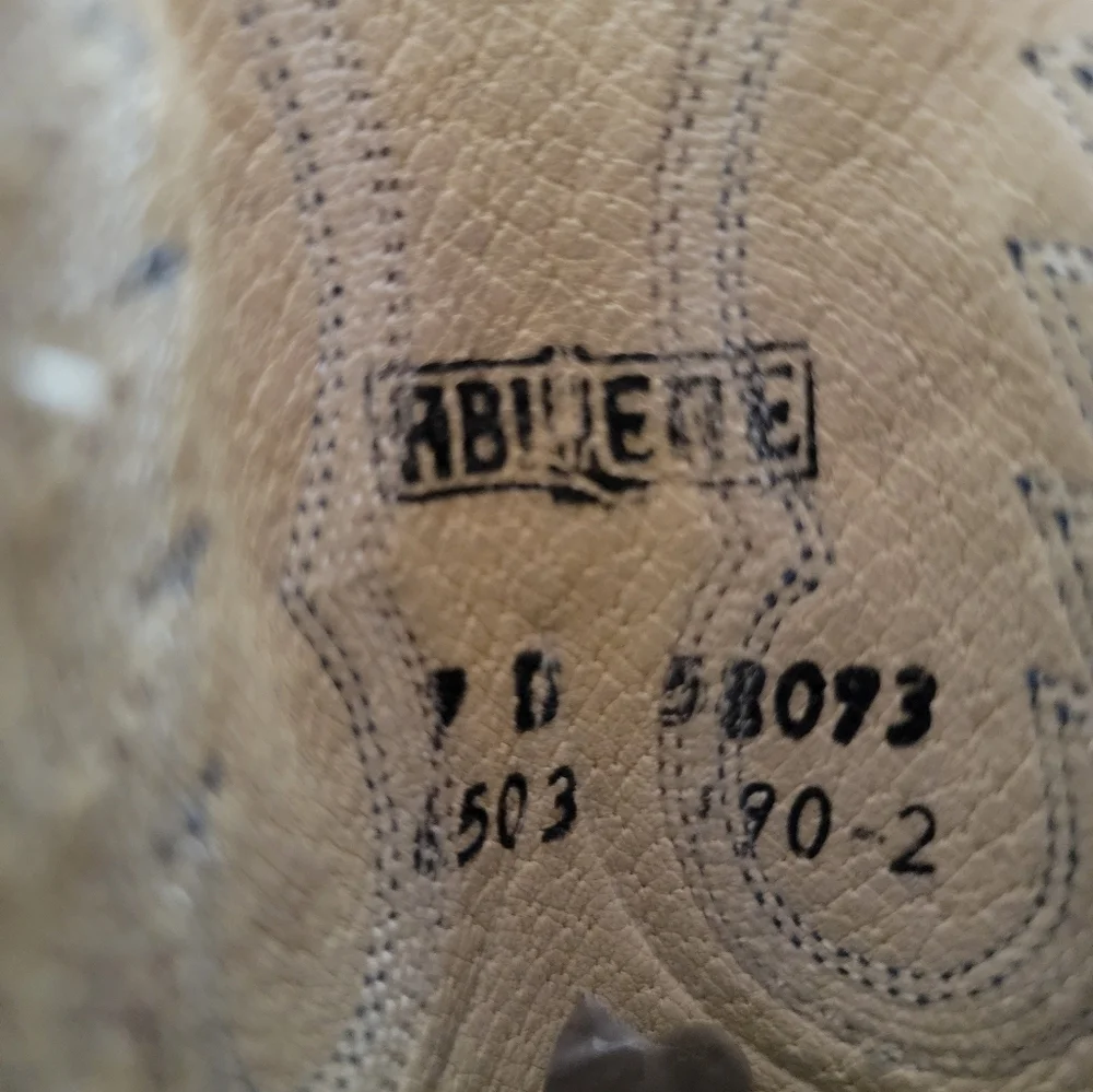 *MEN'S ABILENE LEATHER COWBOY BOOTS‎ (sz 7)